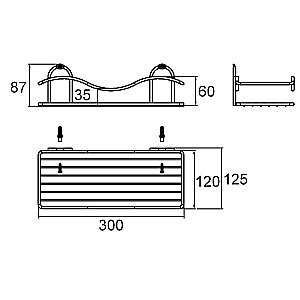Полка Milardo 304W000M44 хром купить в интернет-магазине сантехники Sanbest