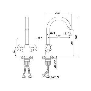 Смеситель для кухни Iddis Acros ACRSB00i05 купить в интернет-магазине сантехники Sanbest