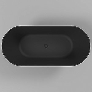 Ванна из искусственного камня WhiteCross Coral A 165x75 черный матовый купить в интернет-магазине Sanbest