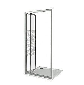 Душевая дверь Good Door INFINITY SD-80-W-CH ИН00067 стекло прозрачное с рисунком/профиль хром купить в интернет-магазине Sanbest