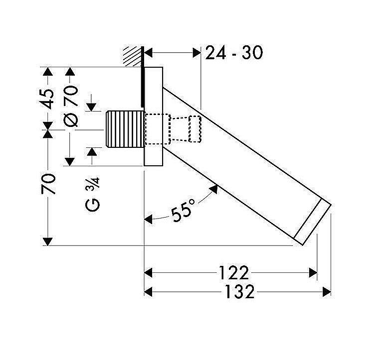 Излив для ванны Axor Starck 10410000 купить в интернет-магазине сантехники Sanbest