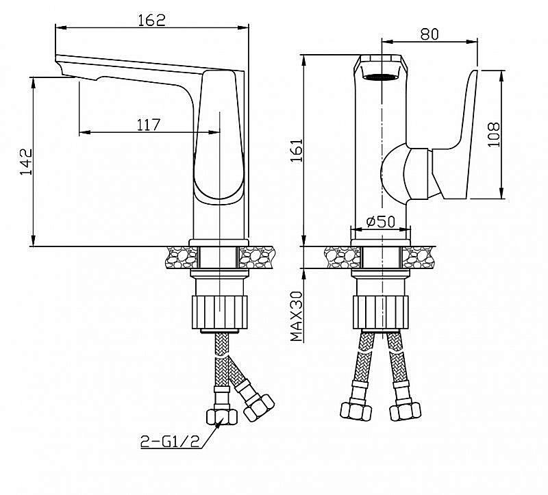 Смеситель для раковины BelBagno ANCONA-LVM-CRM купить в интернет-магазине сантехники Sanbest