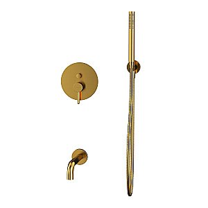 Смеситель для ванны WhiteCross Y YSET06GLB матовое золото купить в интернет-магазине сантехники Sanbest