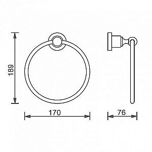 Полотенцедержатель-кольцо Aquanet 3880 купить в интернет-магазине сантехники Sanbest