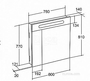 Зеркальный шкаф Roca Victoria Nord ZRU9000033 80 белый глянец купить в интернет-магазине сантехники Sanbest