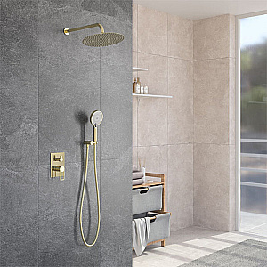 Верхний душ с держателем Caprigo PARTS 98-524-brg золото матовое купить в интернет-магазине сантехники Sanbest