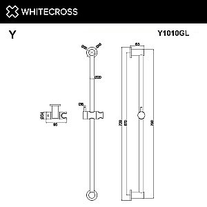Душевая штанга WhiteCross Y Y1010GL золото купить в интернет-магазине сантехники Sanbest