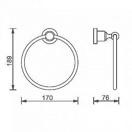 Полотенцедержатель-кольцо Aquanet 3880 купить в интернет-магазине сантехники Sanbest