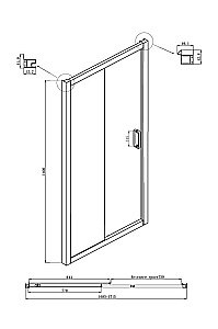 Шторка для ванны Ambassador Bath Screens 170x140 купить в интернет-магазине Sanbest