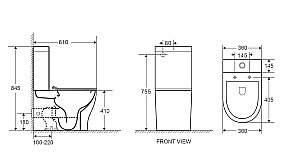 Унитаз напольный WeltWasser ANGERBACH SK 001 MT-BL черный купить в интернет-магазине Sanbest