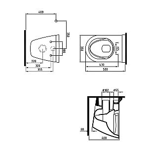 Унитаз подвесной Bien Mineral MNKA052N1VP0W3000 белый, с крышкой микролифт, безободковый купить в интернет-магазине Sanbest