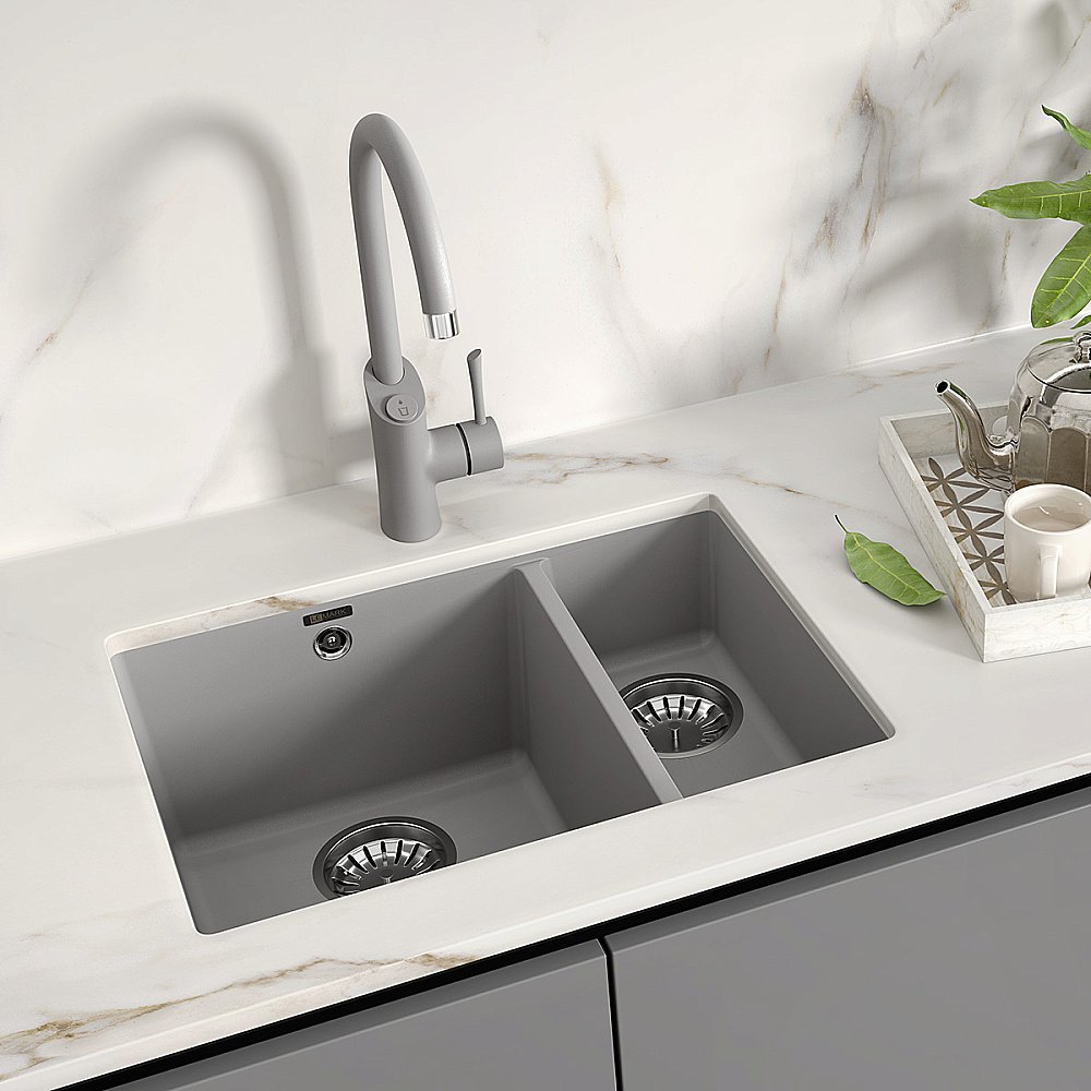 Кухонная мойка Lemark Sinara 550.2-U 9910079 антрацит купить в интернет-магазине сантехники Sanbest