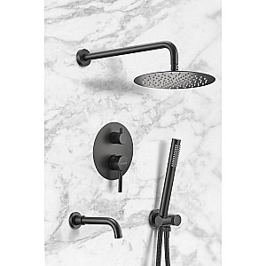 Душевая система Milacio Ultra MCU.150.MB черная матовая купить в интернет-магазине сантехники Sanbest