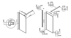 Душевая перегородка Vincea Walk-In VSW-1HS100GFB 100 профиль черный матовый/стекло матовое тонированное купить в интернет-магазине Sanbest