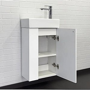 Тумба с раковиной Comforty Асти 40 00-00012835 белая для ванной в интернет-магазине Sanbest