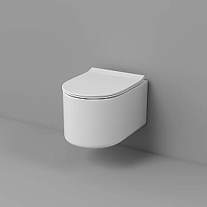 Унитаз подвесной Grossman Thin Rim GR-5606SQ белый, безободковый, с крышкой микролифт, слив торнадо купить в интернет-магазине Sanbest