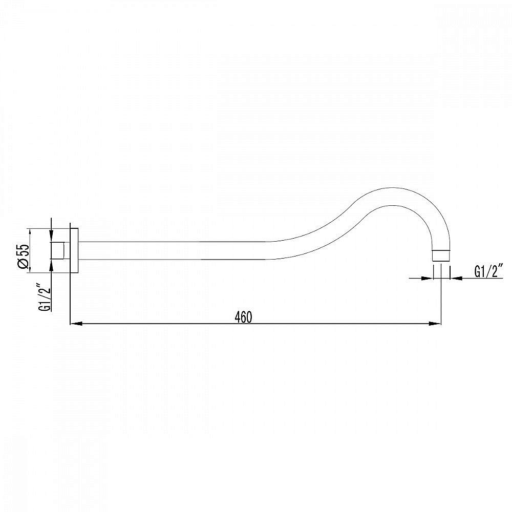 Держатель верхнего душа Lemark LM4887B купить в интернет-магазине сантехники Sanbest