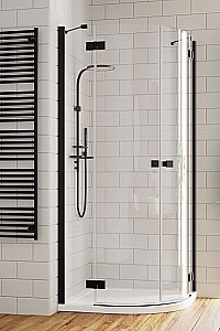 Душевой уголок Radaway Essenza New Black PDD 80 стекло прозрачное/профиль черный матовый купить в интернет-магазине Sanbest