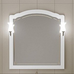 Зеркало Опадирис Лоренцо 100 белый матовый в ванную от интернет-магазине сантехники Sanbest