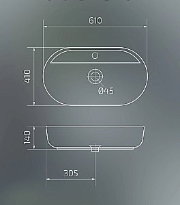 Раковина накладная Gid Lago 61 Sr1346 53343 капучино матовая купить в интернет-магазине Sanbest