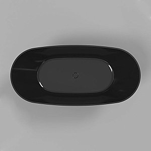 Ванна из искусственного камня WhiteCross Onyx D 160x75 черный глянец купить в интернет-магазине Sanbest