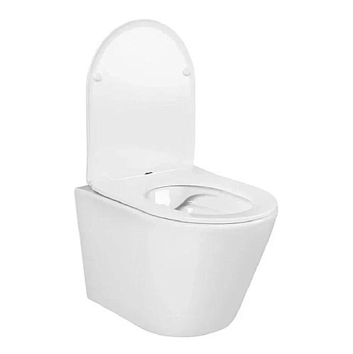 Унитаз подвесной Aquatek Вега AQ1904-00 белый, с крышкой микролифт, безободковый купить в интернет-магазине Sanbest