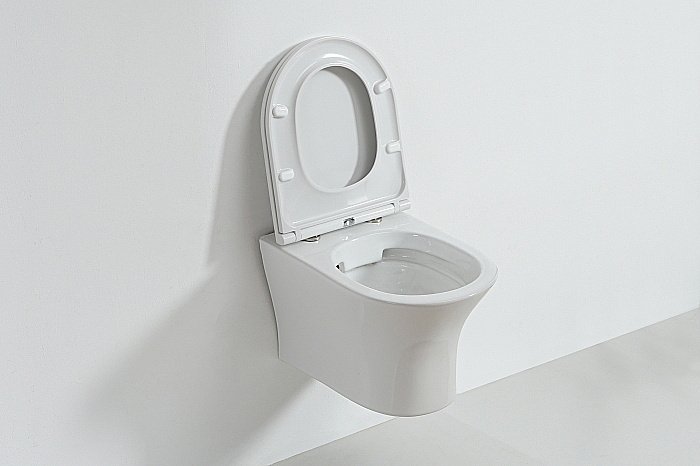 Унитаз подвесной Orange C01-100W безободковый, с крышкой микролифт купить в интернет-магазине Sanbest