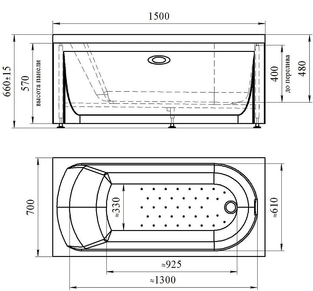 Акриловая ванна Vannesa Николь 150х70 купить в интернет-магазине Sanbest