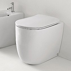 Унитаз приставной Kerasan Nolita 5318 белый матовый, безободковый купить в интернет-магазине Sanbest