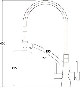 Смеситель для кухни Zorg Sanitary ZR 338-6 YF Сатин купить в интернет-магазине сантехники Sanbest