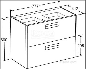 Тумба с раковиной Roca The Gap Original ZRU9302732 80 белый для ванной в интернет-магазине Sanbest