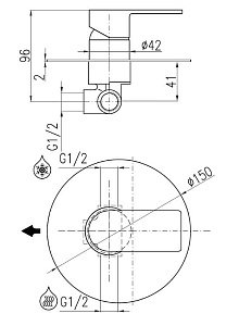 Смеситель для душа Rav-Slezak VLTAVA VT483LCMAT купить в интернет-магазине сантехники Sanbest