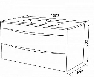 Тумба с раковиной IDDIS Cloud CLO10W1i95K 100 белая для ванной в интернет-магазине Sanbest