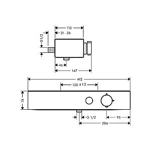 Смеситель для душа Hansgrohe Shower Tablet Select 24360000 хром купить в интернет-магазине сантехники Sanbest