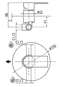 Смеситель для душа Rav-Slezak VLTAVA VT483LCMAT купить в интернет-магазине сантехники Sanbest