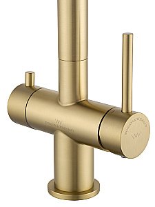 Смеситель для кухни c подключением фильтра WONZON & WOGHAND, Брашированное золото (WW-3211-BG) купить в интернет-магазине сантехники Sanbest