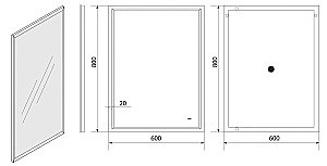 Зеркало с подсветкой ART&MAX AVERSA AM-Ave-600-800-DS-F в ванную от интернет-магазине сантехники Sanbest