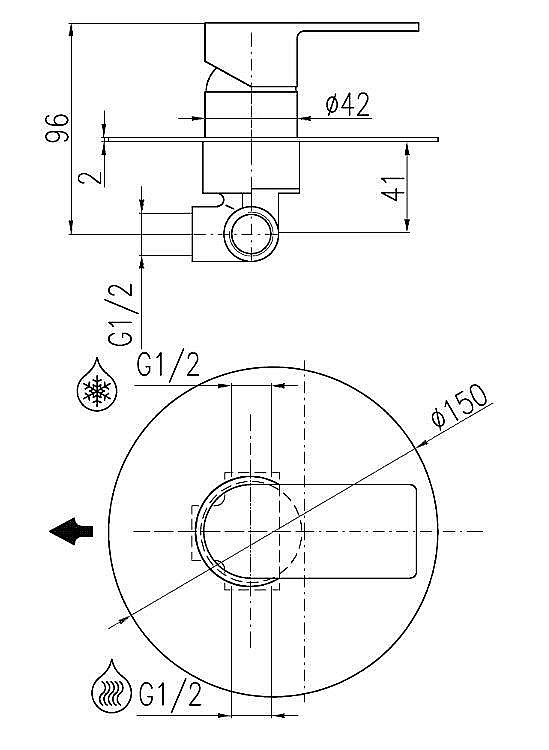 Смеситель для душа Rav-Slezak VLTAVA VT483LCMAT купить в интернет-магазине сантехники Sanbest