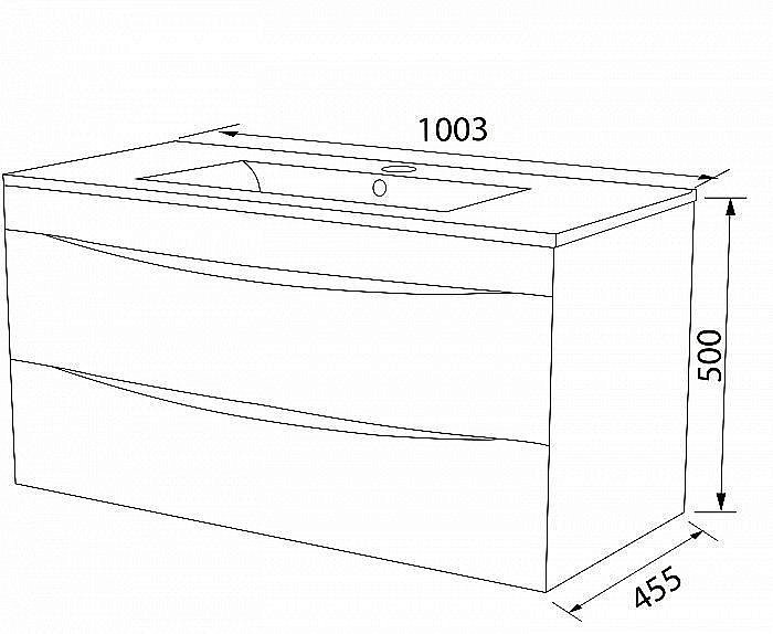 Тумба с раковиной IDDIS Cloud CLO10W1i95K 100 белая для ванной в интернет-магазине Sanbest