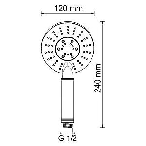 Душевая лейка WasserKRAFT A058 купить в интернет-магазине сантехники Sanbest