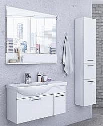 Тумба с раковиной Акватон Инди 80 белая глянцевая для ванной в интернет-магазине Sanbest