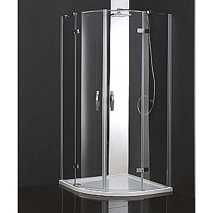 Душевой уголок Cezares Bergamo 100х100 BERGAMO-R-2-100-ARCO-C-Cr-IV стекло прозрачное/профиль хром купить в интернет-магазине Sanbest