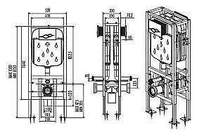 Инсталляция для подвесного унитаза CREAVIT GR5005 купить в интернет-магазине сантехники Sanbest