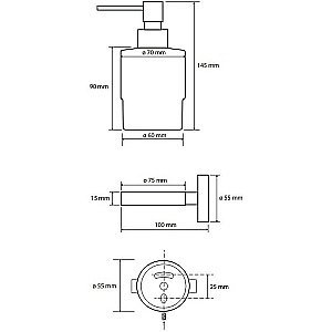 Диспенсер Bemeta Hematit 159109102 антрацит купить в интернет-магазине сантехники Sanbest
