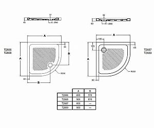 Душевой поддон Ideal Standard Connect T266601 80x80 купить в интернет-магазине Sanbest