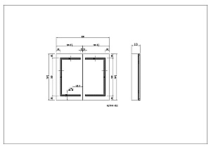 Зеркальный шкаф Aquqtek AQ7804-MLC 80х70 хром купить в интернет-магазине сантехники Sanbest