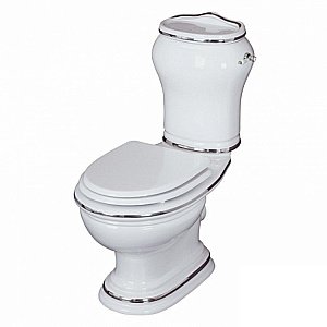 Унитаз Migliore Milady 20884 выпуск в стену белый/декор платина/ручка хром купить в интернет-магазине Sanbest