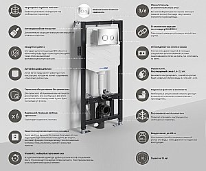 Инсталляция для унитаза WasserKraft Aller 10TLT.010.ME.CH01 купить в интернет-магазине сантехники Sanbest