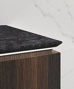 Тумба с раковиной Vincea Luxe 140 VMC-4LX140WN/VWTB-4LX140VB натуральный орех для ванной в интернет-магазине Sanbest