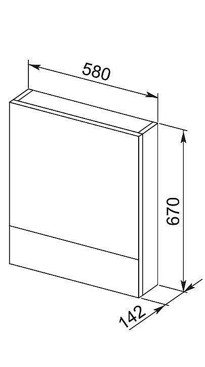 Зеркальный шкаф Aquanet Нота 58 венге купить в интернет-магазине сантехники Sanbest